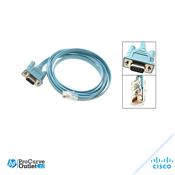 Blauwe Cisco Console kabel DB9/RJ45 geschikt voor alle Cisco routers en switches.