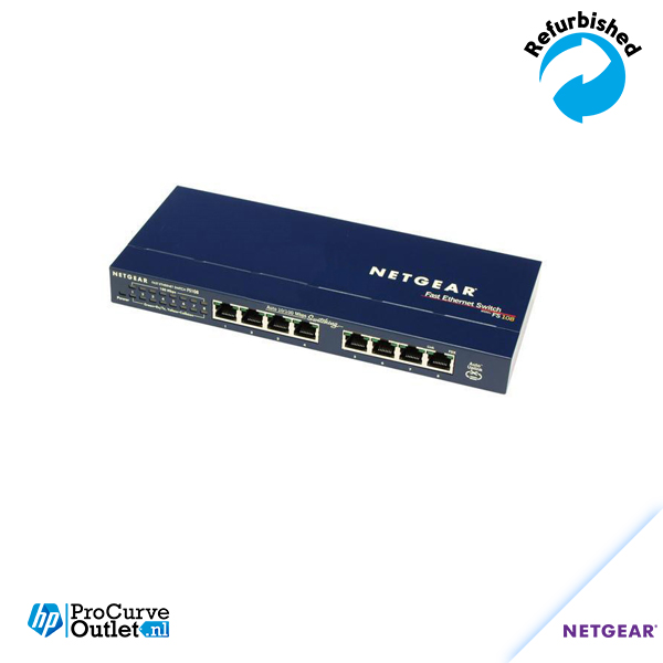 NetGear FS108 v2 8 Port 10/100 Mbps Desktop Switch FS108V2